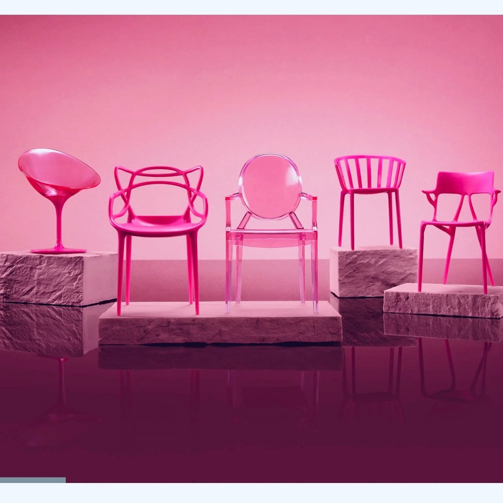 Barbie Kartell 5-Piece Doll-Sized Chair Set - Discontinued Rare Collectible!